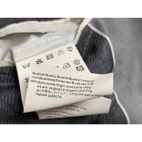 Hugo Boss Mens Two Button Blazer 100% Wool Sport Coat Jacket 42S Gray RECENT - Picture 6 of 7